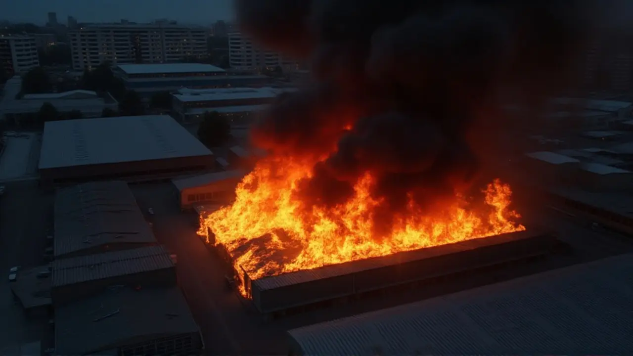 Incêndio atinge distribuidora de tintas em Diadema e mobiliza 60 bombeiros